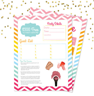 Party with Me Hostess sheets - 200 Free when you party with me