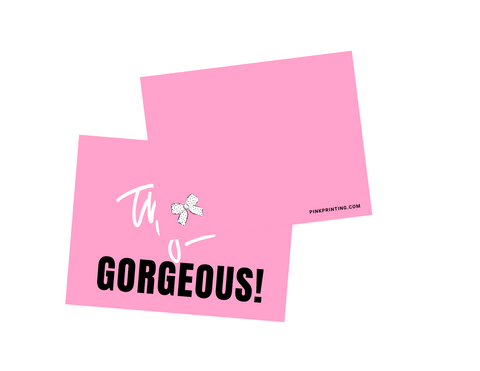 Thank You postcard (Put Me in Pink Collection)