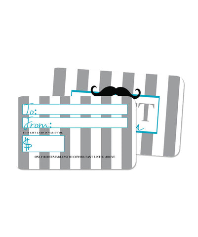 Mustache Blank Gift Card