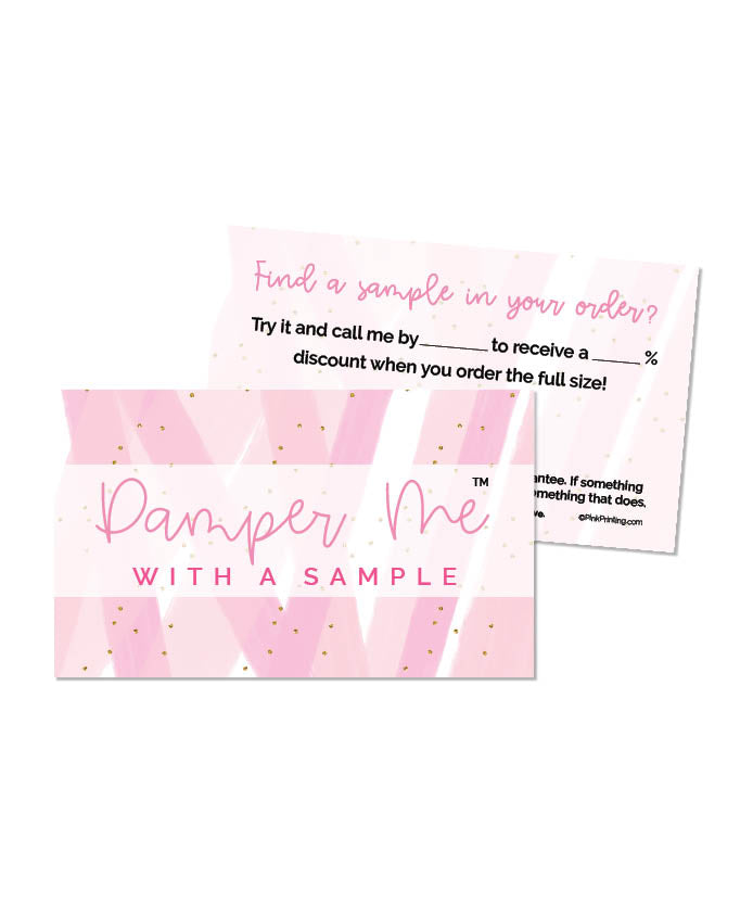 Pamper Me™ with a Sample Card