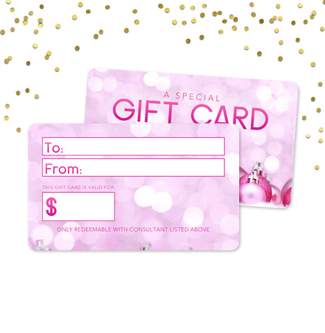 Pink Holiday Gift Certificate