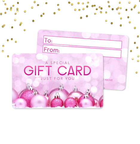 Pink Holiday Gift Certificate