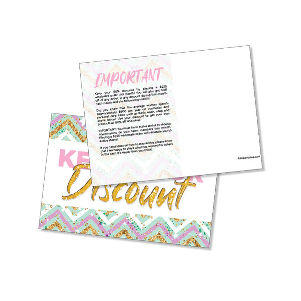 Keep your Discount (I1 I2 I3) postcard