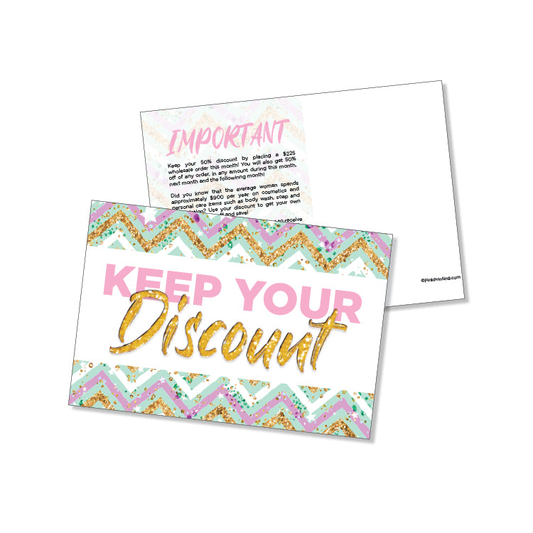 Keep your Discount (I1 I2 I3) postcard