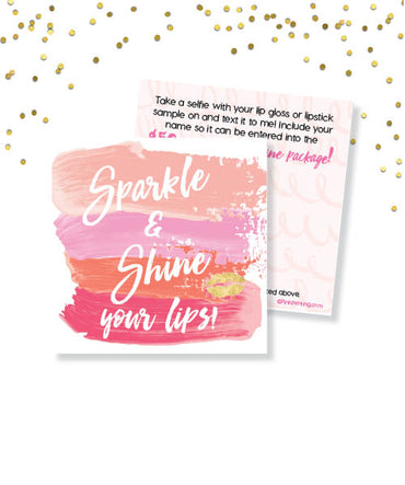 Sparkle and Shine Lip Card