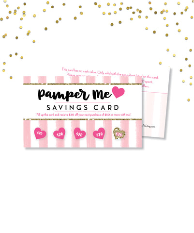 Pamper Me™ Savings card